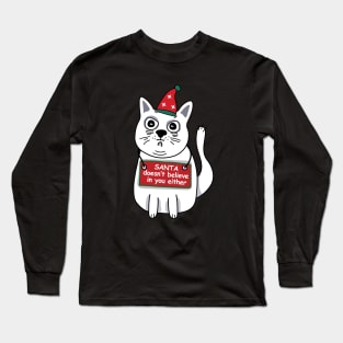 Grumpy christmas cat, Long Sleeve T-Shirt